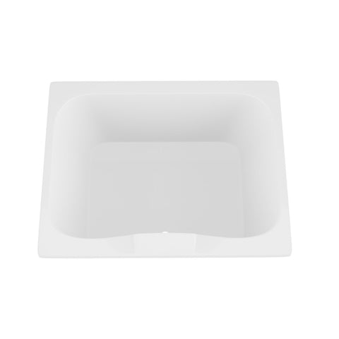 ANZZI Alya 5 ft. Acrylic Center Drain Rectangular Bathtub in White