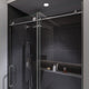 ANZZI Madam Series 48 in. by 76 in. Frameless Sliding Shower Door with Handle