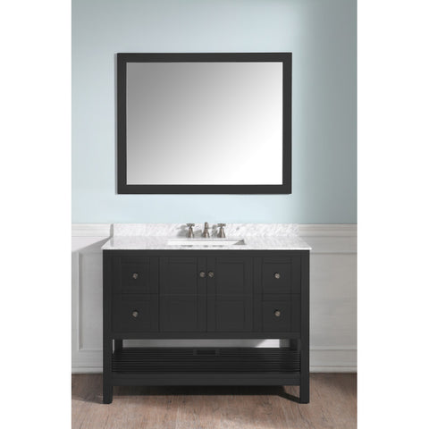 ANZZI Montaigne 48 in. W x 22 in. D Bathroom Bath Vanity Set with Carrara Marble Top with White Sink