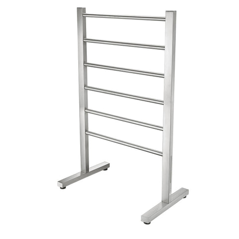 TW-AZ102BN - ANZZI Riposte Series 6-Bar Stainless Steel Floor Mounted Electric Towel Warmer Rack-Brushed Nickel