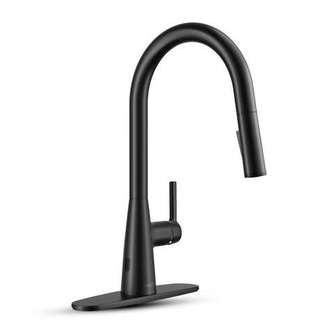 Modern 16 in. 1-Handle Touchless Pull-Down Kitchen Faucet in Matte Black with Motion Sensor and Dual Spray Modes
