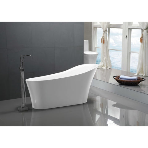 FT-AZ092-R - ANZZI 5.58 ft. Freestanding Bathtub in White