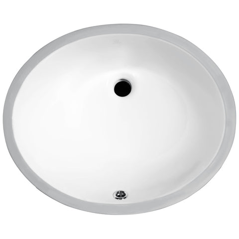 ANZZI Series 17 in. Ceramic Undermount Sink Basin in White