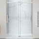 Stellar Series Sliding Frameless Shower Door  with Alcove Shower Base