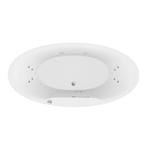 ANZZI Heidi 67 in. Whirlpool and Air Bath Tub in White