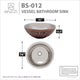 ANZZI Crete 14 in.  Handmade Vessel Sink in Polished Antique Copper with Nickel Interior and Floral Design Exterior