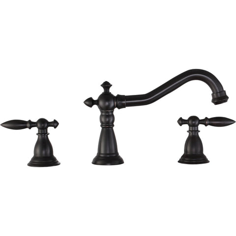 ANZZI Patriarch 2-Handle Deck-Mount Roman Tub Faucet with Handheld Sprayer