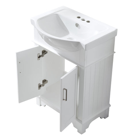 ANZZI Montbrun 24 in. W x 34 in. H Bath Vanity with White Basin and Mirror