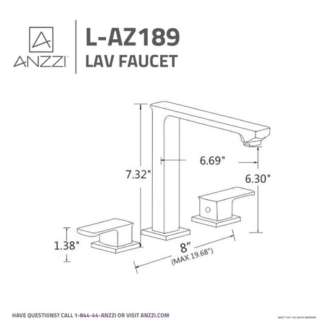 Alpine 8 in. Widespread 2-Handle Bathroom Faucet