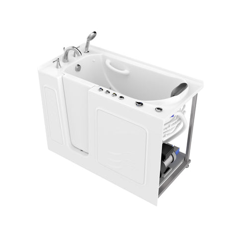 ANZZI 53 - 60 in. x 26 in. Air and Whirlpool Jetted Walk-in Tub