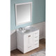 V-CHG011-36-S - ANZZI Chateau 36 in. W x 35 in. H Bath Vanity in Rich White with Carrara White Marble Vanity Top in Carrara White with White Basin and Mirror