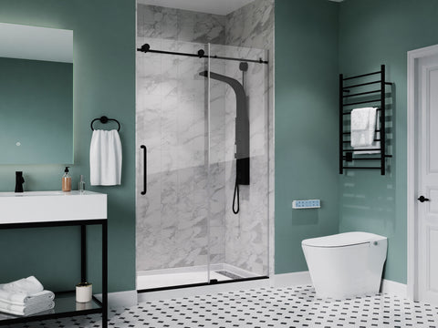Alexander 60 in. L x 36 in. W Alcove Shower Pan Base with Right Drain in Glossy White Marine Acrylic