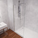 ANZZI Veil Series 74 in. by 34 in. Frameless Glass Shower Screen Shower Door