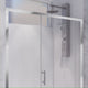 48 in. x 72 in. Framed Shower Door with TSUNAMI GUARD in Polished Chrome