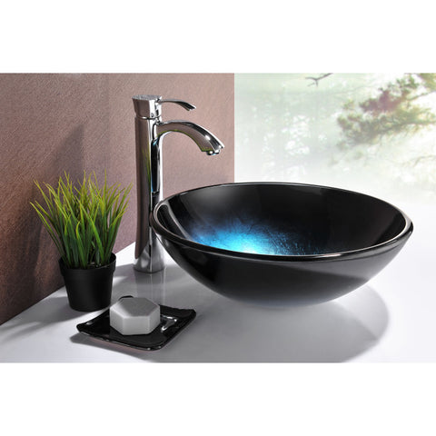 ANZZI Tara Series Deco-Glass Vessel Sink