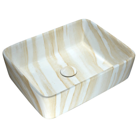 LS-AZ243 - ANZZI Marbled Series Ceramic Vessel Sink in Marbled Cream Finish