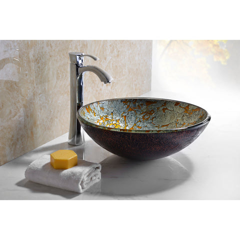 ANZZI Stellar Series Deco-Glass Vessel Sink