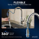 Modern 16 in. 1-Handle Touchless Pull-Down Kitchen Faucet in Brushed Nickel with Motion Sensor and Dual Spray Modes