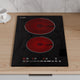Twilight Series 12 in. 2 Elements Glass Top Radiant Electric Cooktop in Black with 1800W, Auto-Off, and Heat Indicator