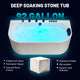 Stone Bell Flatbottom Freestanding Whirlpool and Air Bathtub with Center Drain and Faucet in Various Colors