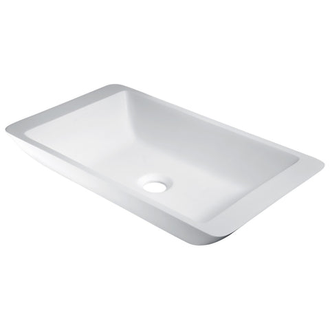 LS-AZ522 - ANZZI Kydia Solid Surface Vessel Sink in Matte White