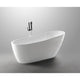 ANZZI Trend Series 5.58 ft. Freestanding Bathtub in White