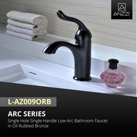 ANZZI Arc Series Single Hole Single-Handle Low-Arc Bathroom Faucet