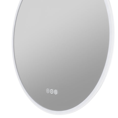 ANZZI 24-in. Diam. LED Front/Back Lighting Bathroom Mirror with Defogger