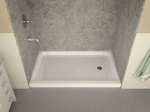ANZZI Tier 36 x 60 in. Single Threshold Shower Base in White