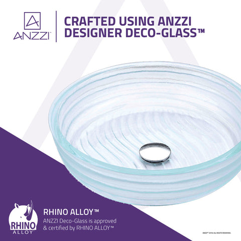 ANZZI Canta Series Deco-Glass Vessel Sink