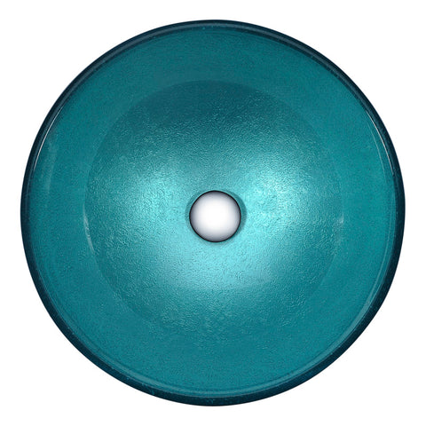 LS-AZ281 - ANZZI Posh Series 17 in. Bathroom Vessel Sink with Scratch-Tough and Stain-Resistant Non-Porous Surface in Coral Blue Glass