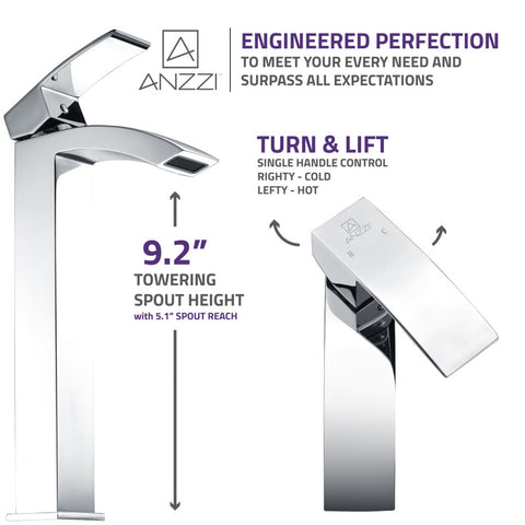 ANZZI Tutti Single Hole Single-Handle Bathroom Faucet
