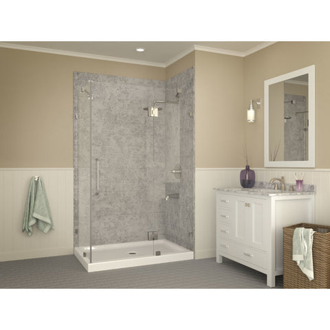 SB-AZ022L-R - ANZZI Vega 36 x 48  in. Double Threshold Shower Base in White