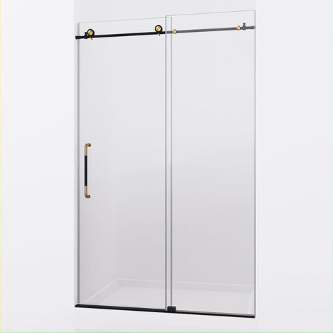 ANZZI Madam Series 48 in. by 76 in. Frameless Sliding Shower Door with Handle