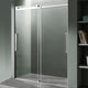 48 in. x 76 in. Frameless Sliding Shower Door with Handle in Chrome