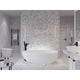 BS-S06 - ANZZI Makot 5.6 ft. Man-Made Stone Center Drain Freestanding Bathtub in Matte White