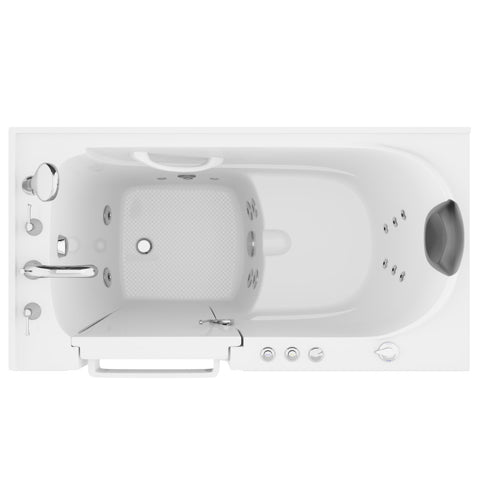 AZ2853LWH-CP - ANZZI Coupe Premier 53 - 60 in x 28 in. Left Drain Whirlpool Jetted Walk-in Tub in White