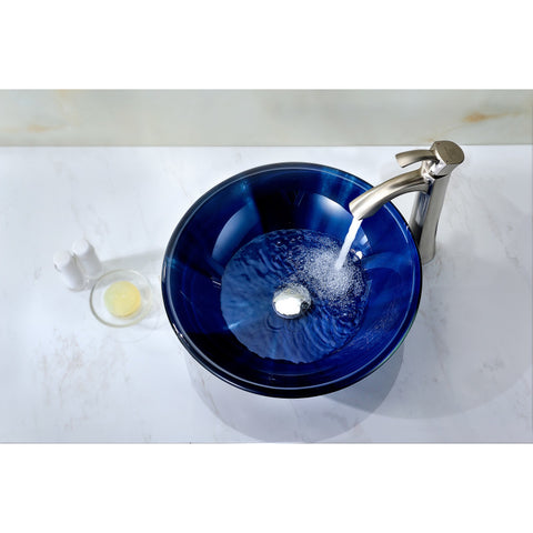 ANZZI Meno Series Deco-Glass Vessel Sink