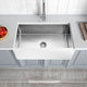 ANZZI Apollo Series Farmhouse Solid Surface 36 in. 0-Hole Single Bowl Kitchen Sink with Stainless Steel Interior