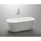 ANZZI Chand 67 in. Acrylic Flatbottom Freestanding Bathtub in White