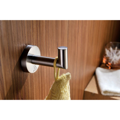 AC-AZ008BN - ANZZI Caster 2 Series Single Robe Hook in Brushed Nickel