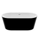 ANZZI Chand 67 in. Acrylic Flatbottom Freestanding Bathtub in Black