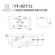 FT-AZ112-R - ANZZI 5.41 ft. Freestanding Bathtub in White