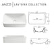 Aria Series 22 in. Ceramic Rectangular Vessel Bathroom Sink Basin in White