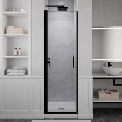 ANZZI Lancer 23 in. x 72 in. Semi-Frameless Shower Door with TSUNAMI GUARD