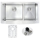 ANZZI Elysian Farmhouse 36 in. Kitchen Sink with Opus Faucet