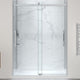 Stellar Series Sliding Frameless Shower Door  with Alcove Shower Base