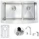 K36203A-032B - ANZZI Elysian Farmhouse 36 in. Kitchen Sink with Soave Faucet in Brushed Nickel