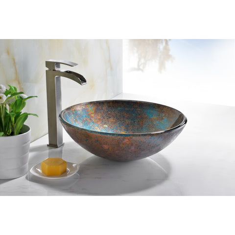 ANZZI Stellar Series Deco-Glass Vessel Sink