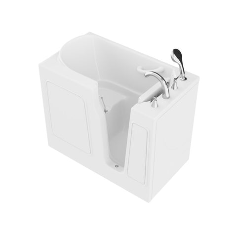 AMZ2646RWS - ANZZI 26 in. x 46 in. Right Drain Quick Fill Walk-In Soaking Tub in White